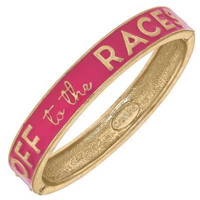 Off To the Races Enamel Hinge Bangle