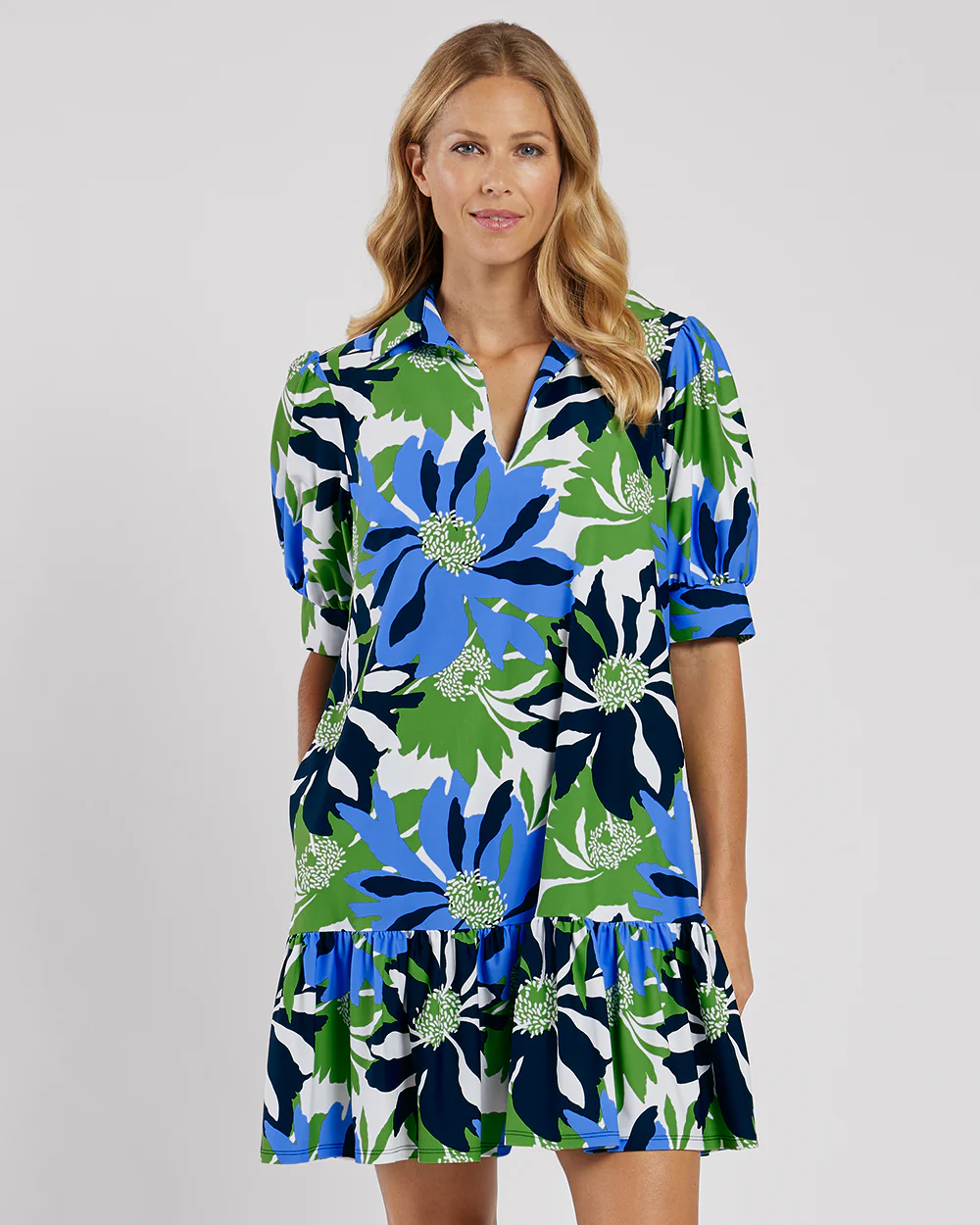 Tierney Dress Jude Cloth - Wild Blossom Blue