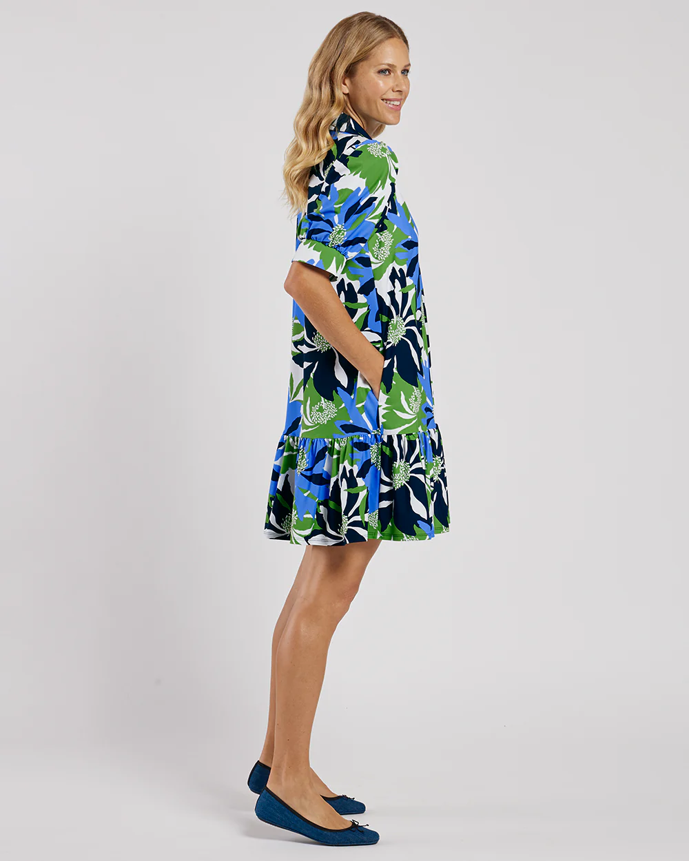 Tierney Dress Jude Cloth - Wild Blossom Blue