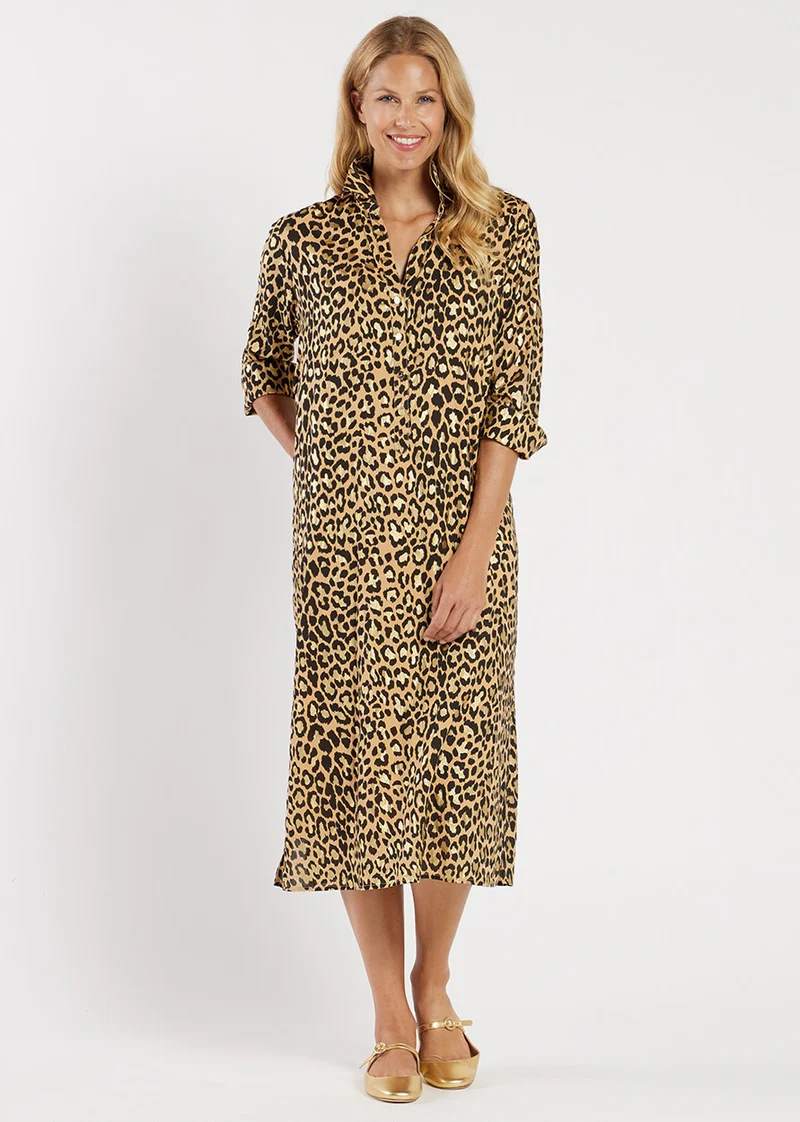 Kallan Dress - Cheetah Gold