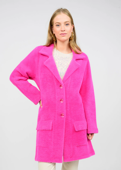 Hot Pink Sweater Coat