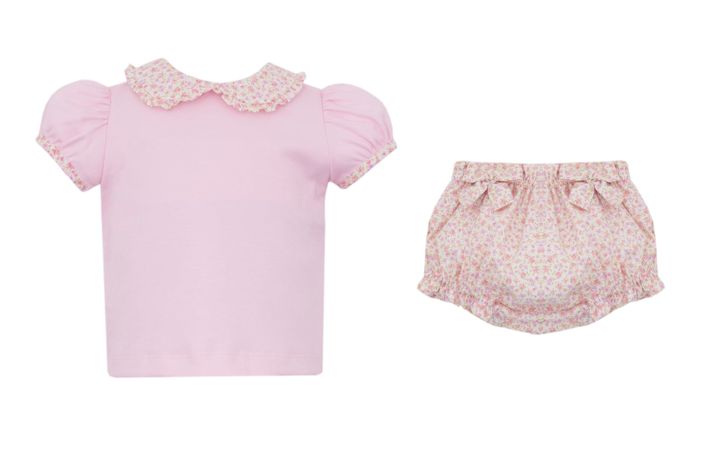 Pink Floral Bloomer Set