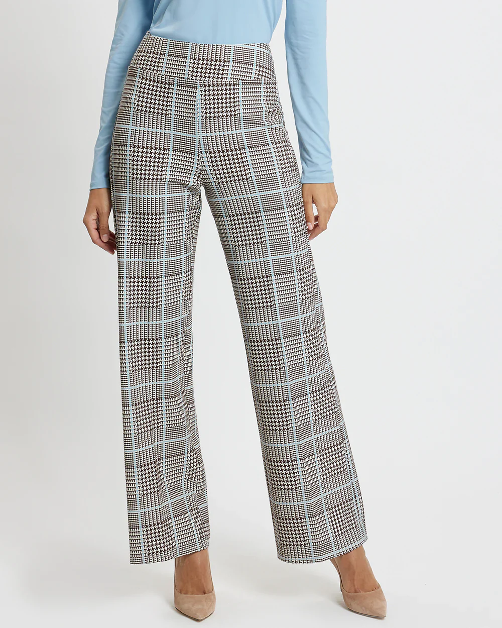 Elliott Pant - Glen Plaid Chocolate & Cream