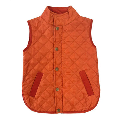 Classic Quilted Vest - Orange