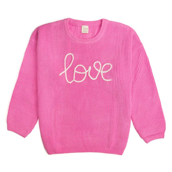 Love Valentine's Day Knit Adult Sweater - Mommy and Me *Pre-order*