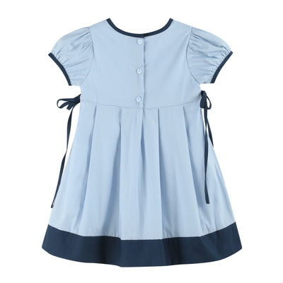 Light Blue and Dark Blue Ribbon Bow Dress