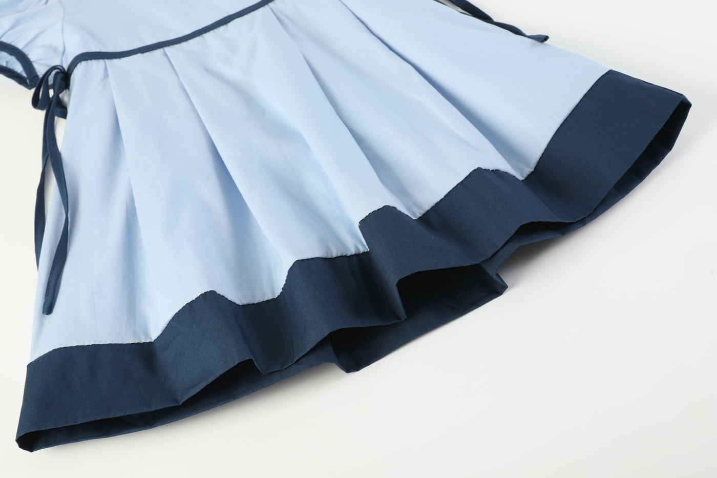 Light Blue and Dark Blue Ribbon Bow Dress