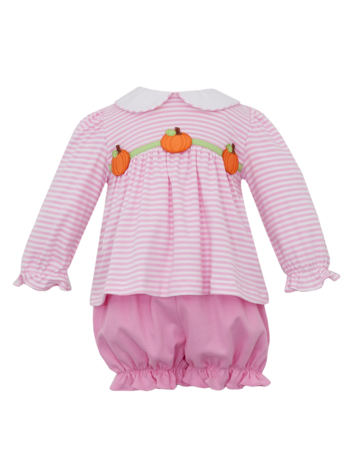 Pumpkin Pink Stripe Bloomer Set