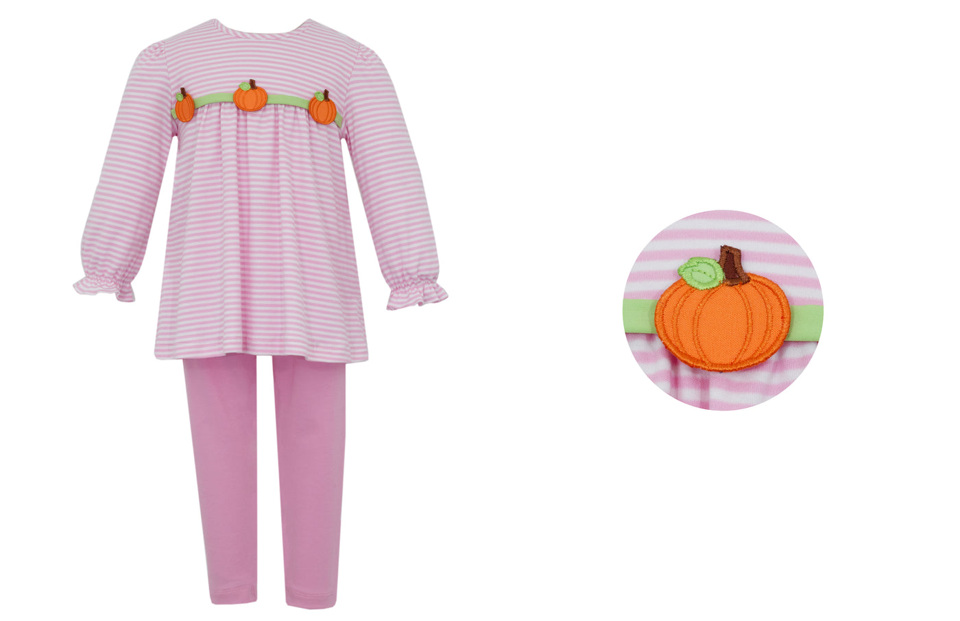 Pumpkin Pink Stripe Tunic & Legging Set