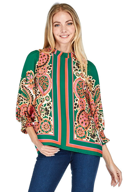 Paisley Scarf Top