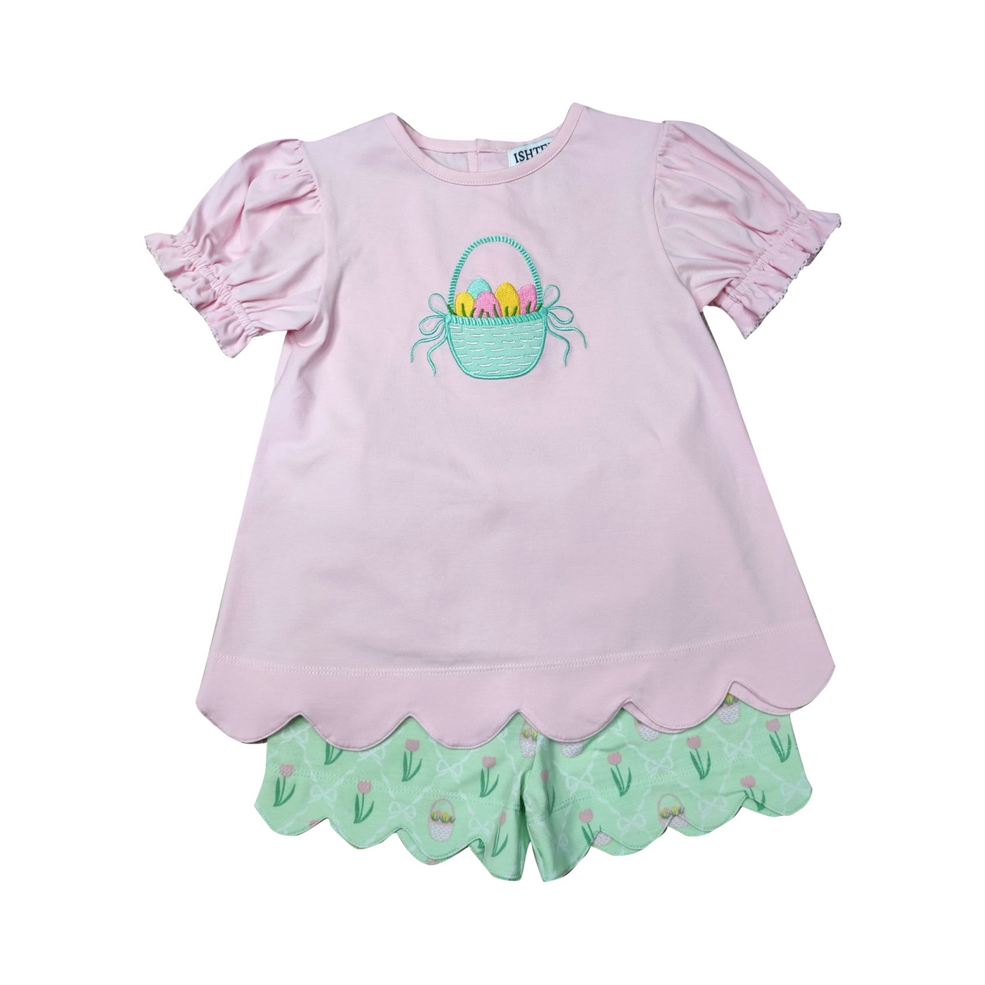 EASTER BASKET GIRL'S SHORT SET