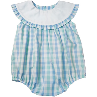 AQUA PLAID GIRL'S BUBBLE