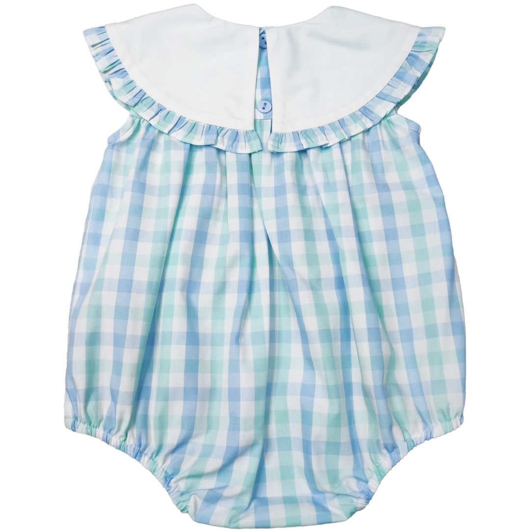 AQUA PLAID GIRL'S BUBBLE