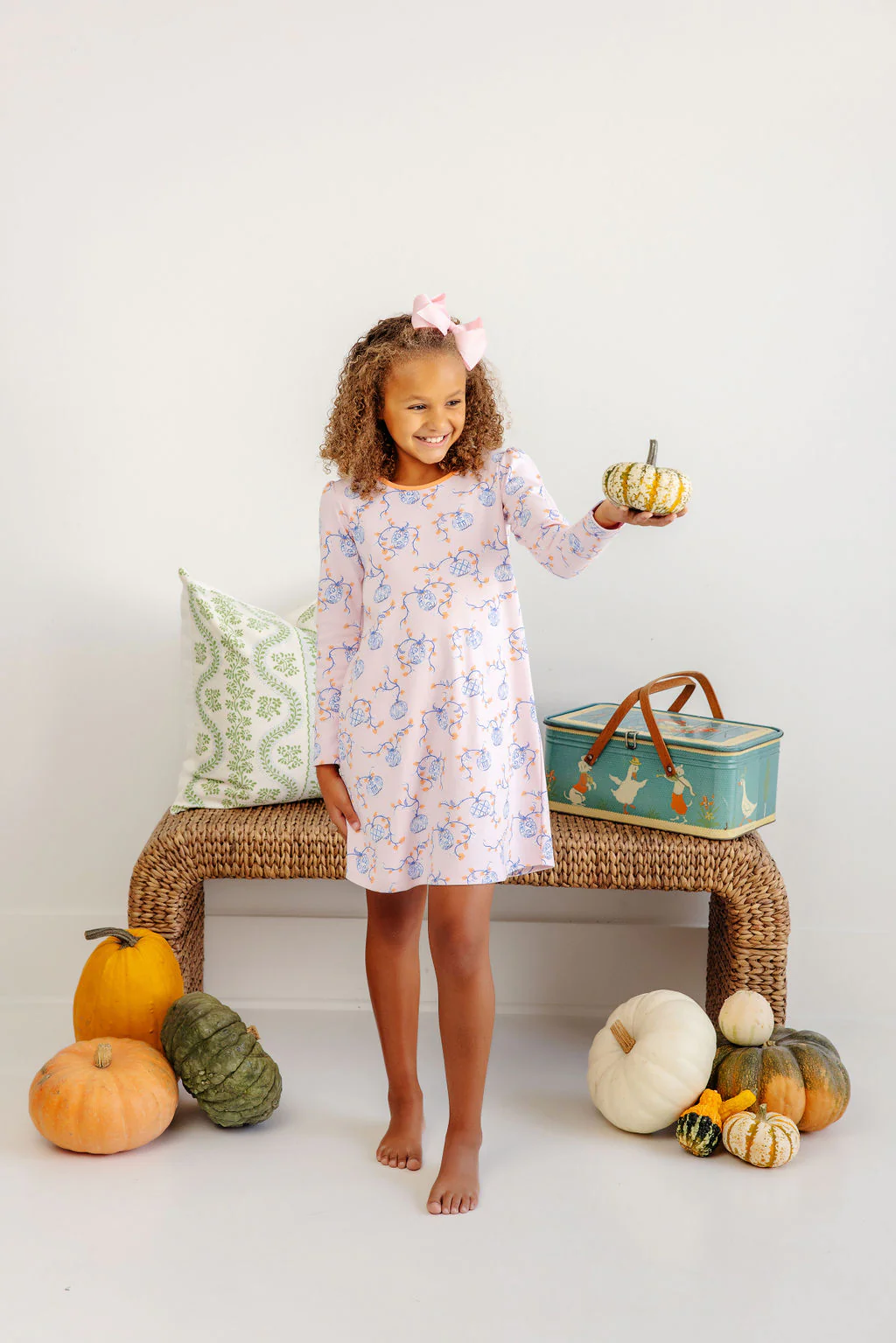 Long Sleeve Penny's Play Dress Gourd-geous with Seashore Sherbet