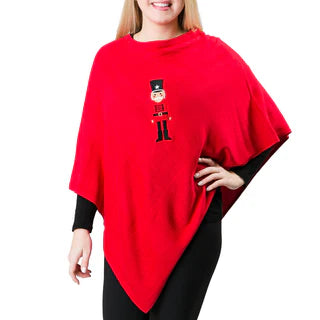 Nutcracker Embroidered Poncho