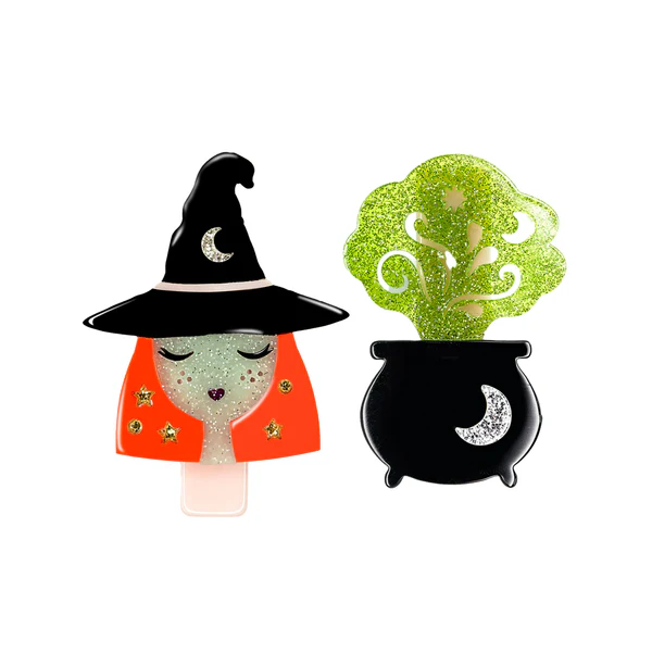 Witch & Cauldron Alligator Clips