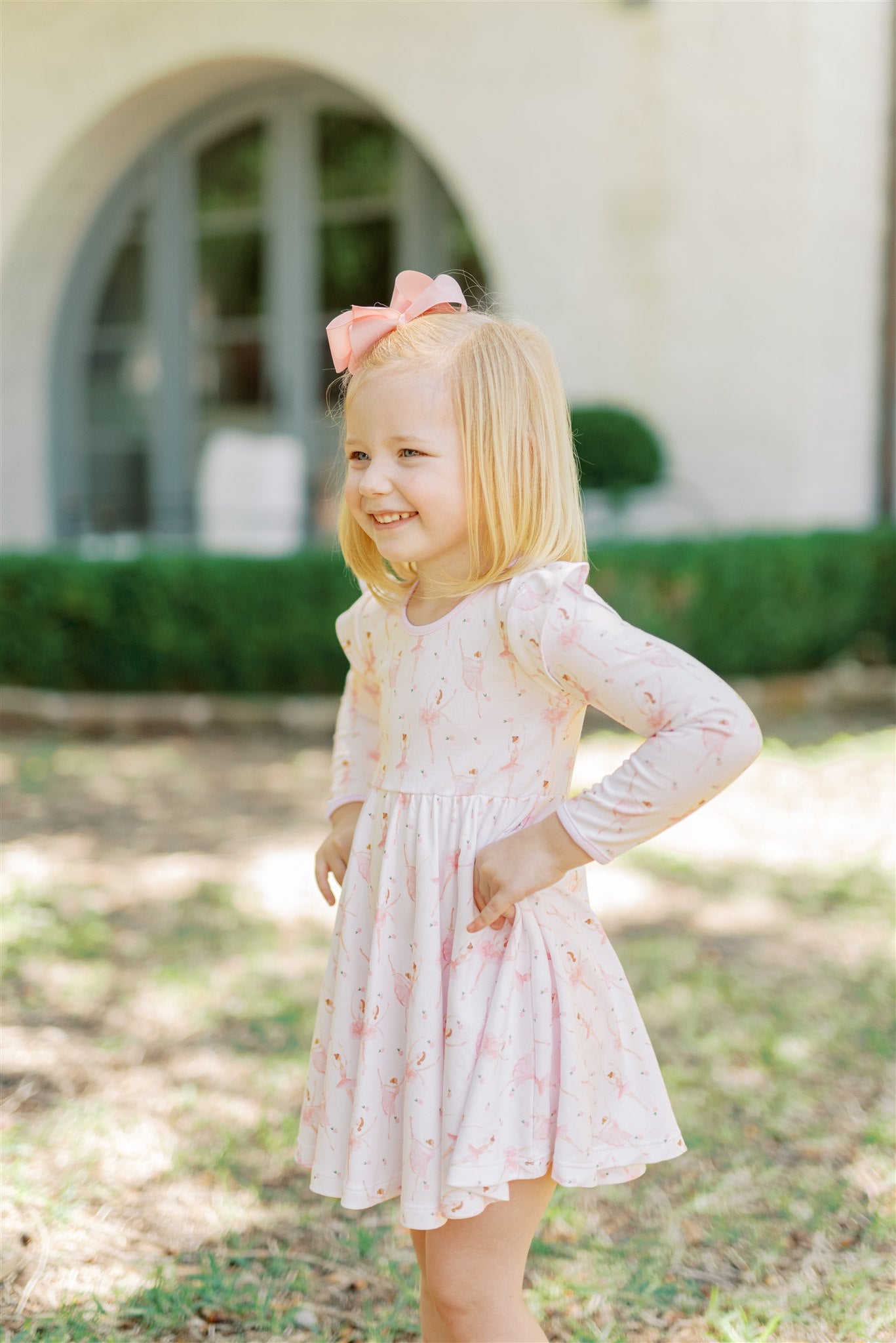 Ballerinas Long Sleeve Twirl Dress