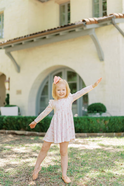 Ballerinas Long Sleeve Twirl Dress