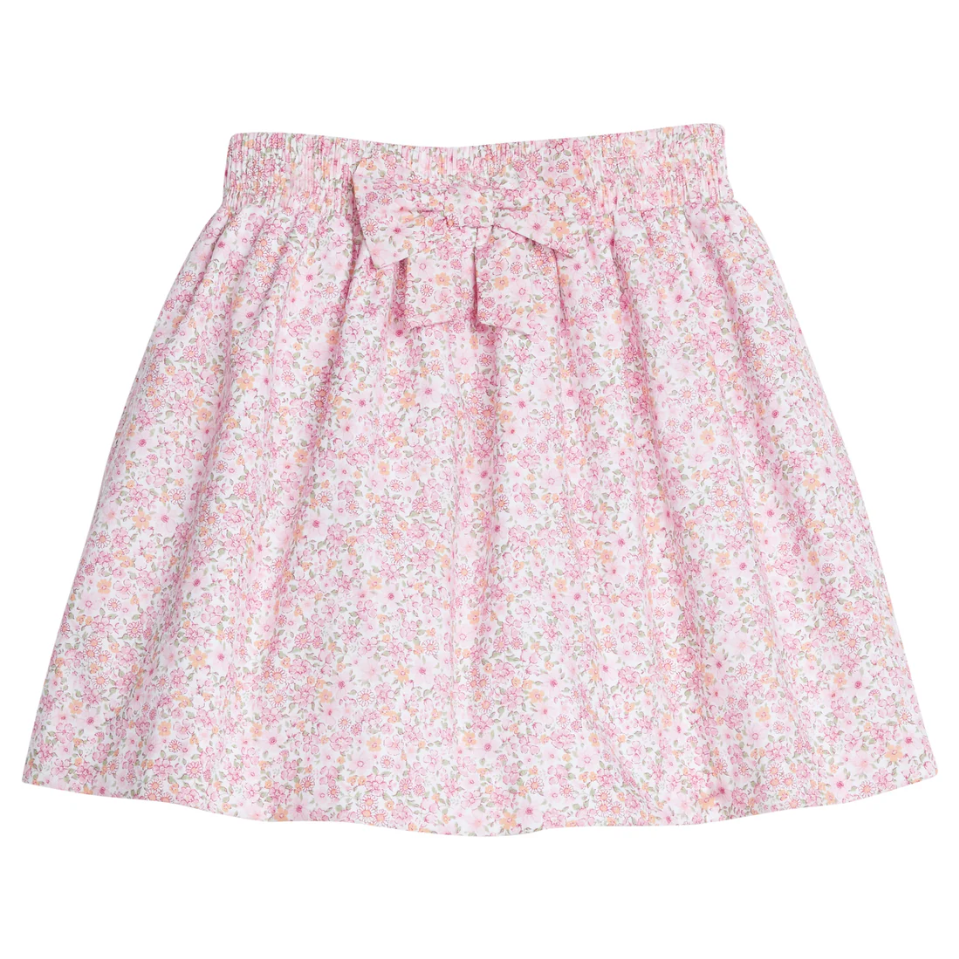 Bow Smocked Skirt - Oakleigh Floral