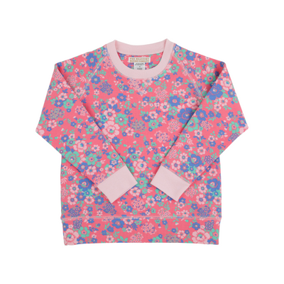 Cassidy Comfy Crewneck Mt. Paran Mini Floral with Palm Beach Pink