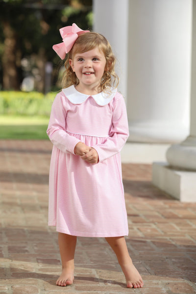 Claire Dress- Pink stripe