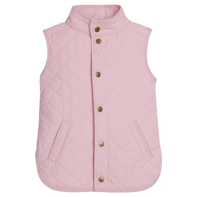 Classic Quilted Vest - Light Pink