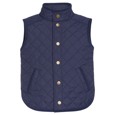 Classic Quilted Vest - Navy