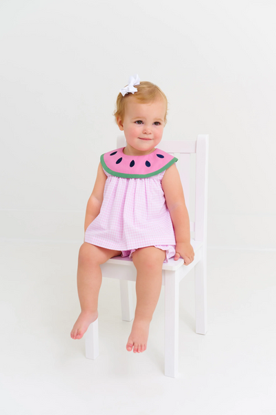 Sleeveless Tabitha's Teacher's Pet Set Greenbrier Gingham Watermelon