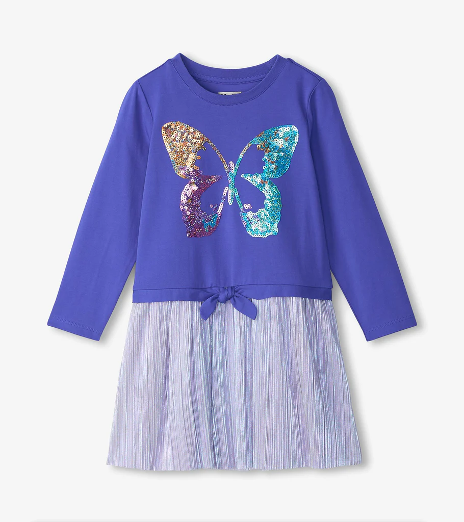 Sequin Butterfly Novelty Skirt Dress