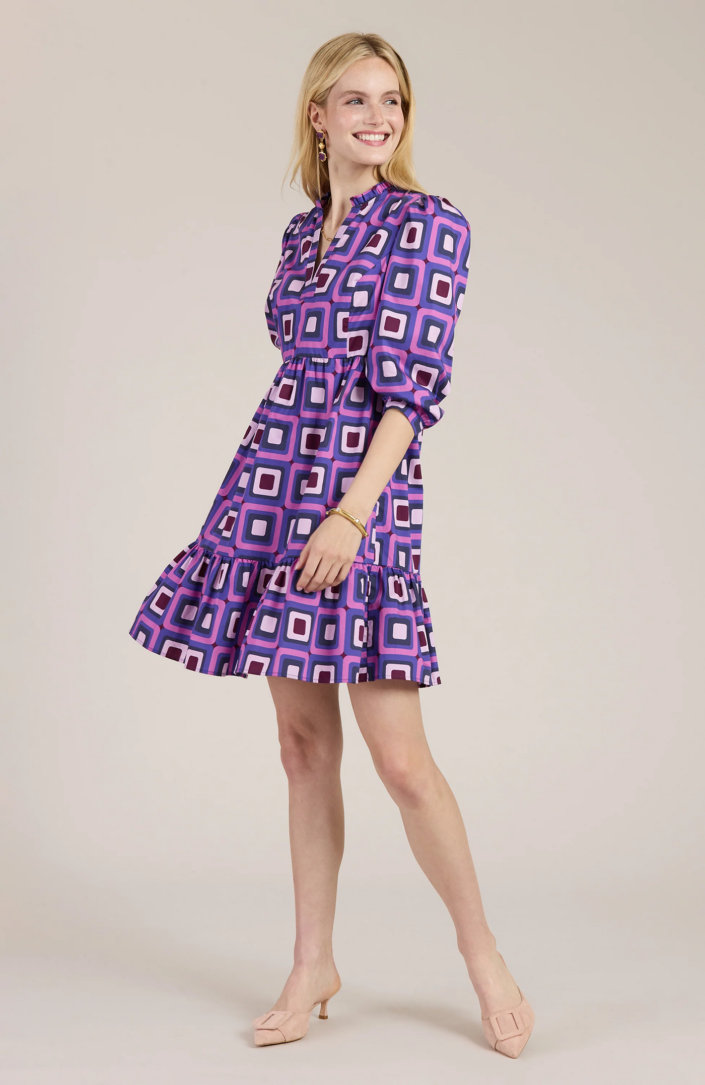 Karlie Graphic Geo Dress