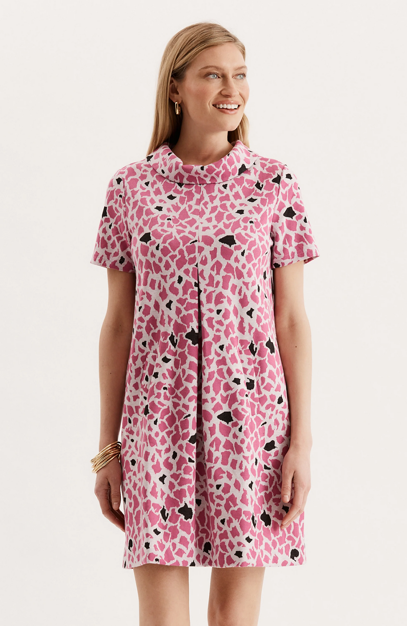 Kristen Knit Dress - Hot Pink Animal