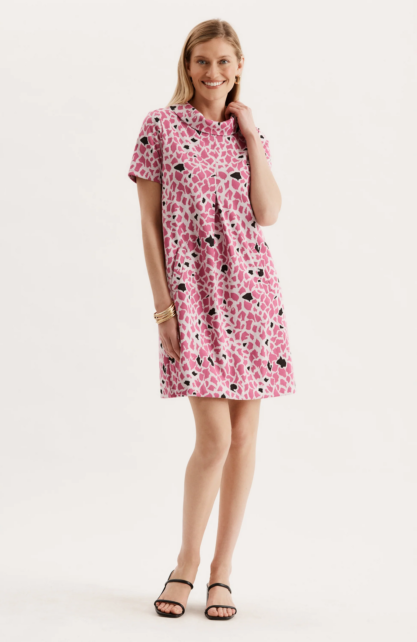 Kristen Knit Dress - Hot Pink Animal