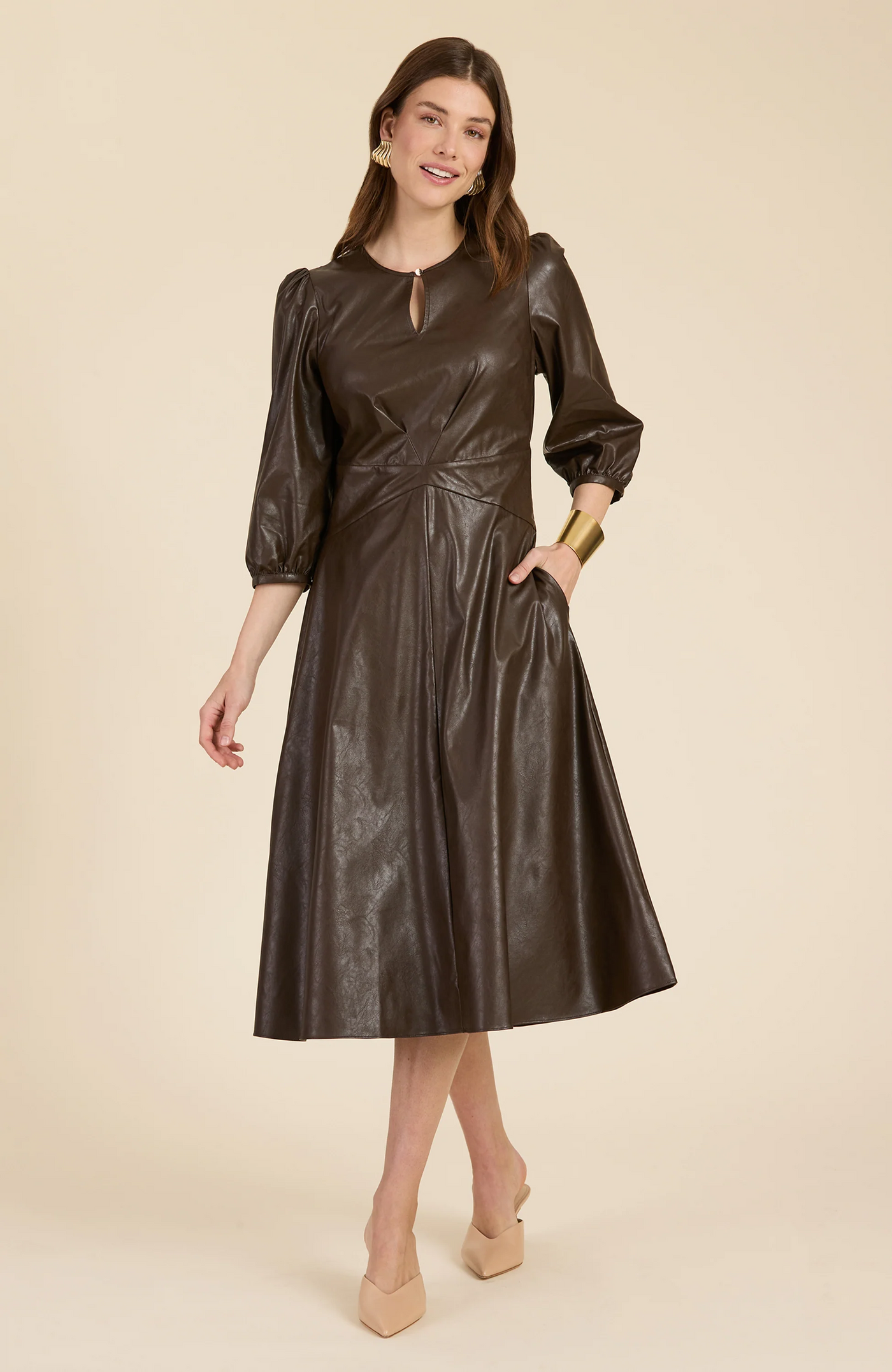 Paulette Vegan Leather Dress