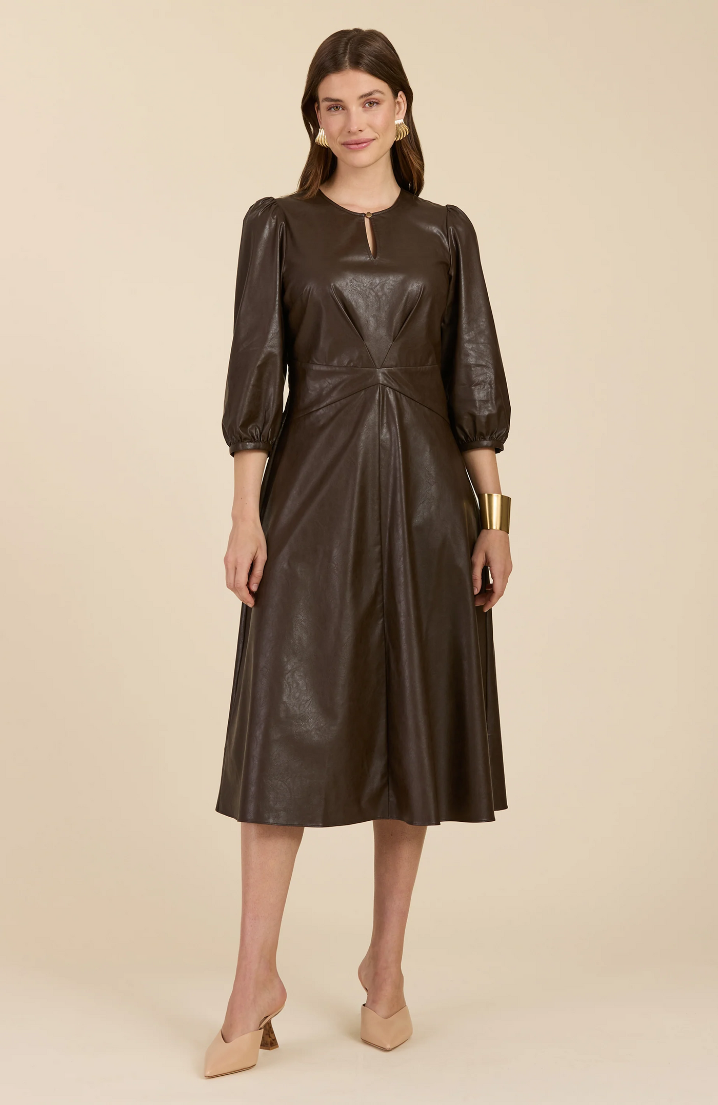 Paulette Vegan Leather Dress