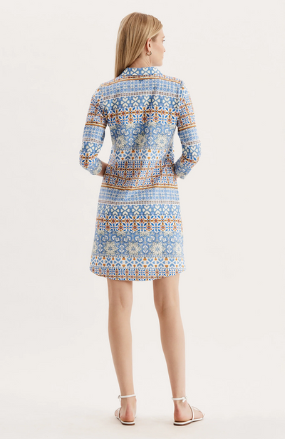 Johnny Blue Mosaic Shirtdress