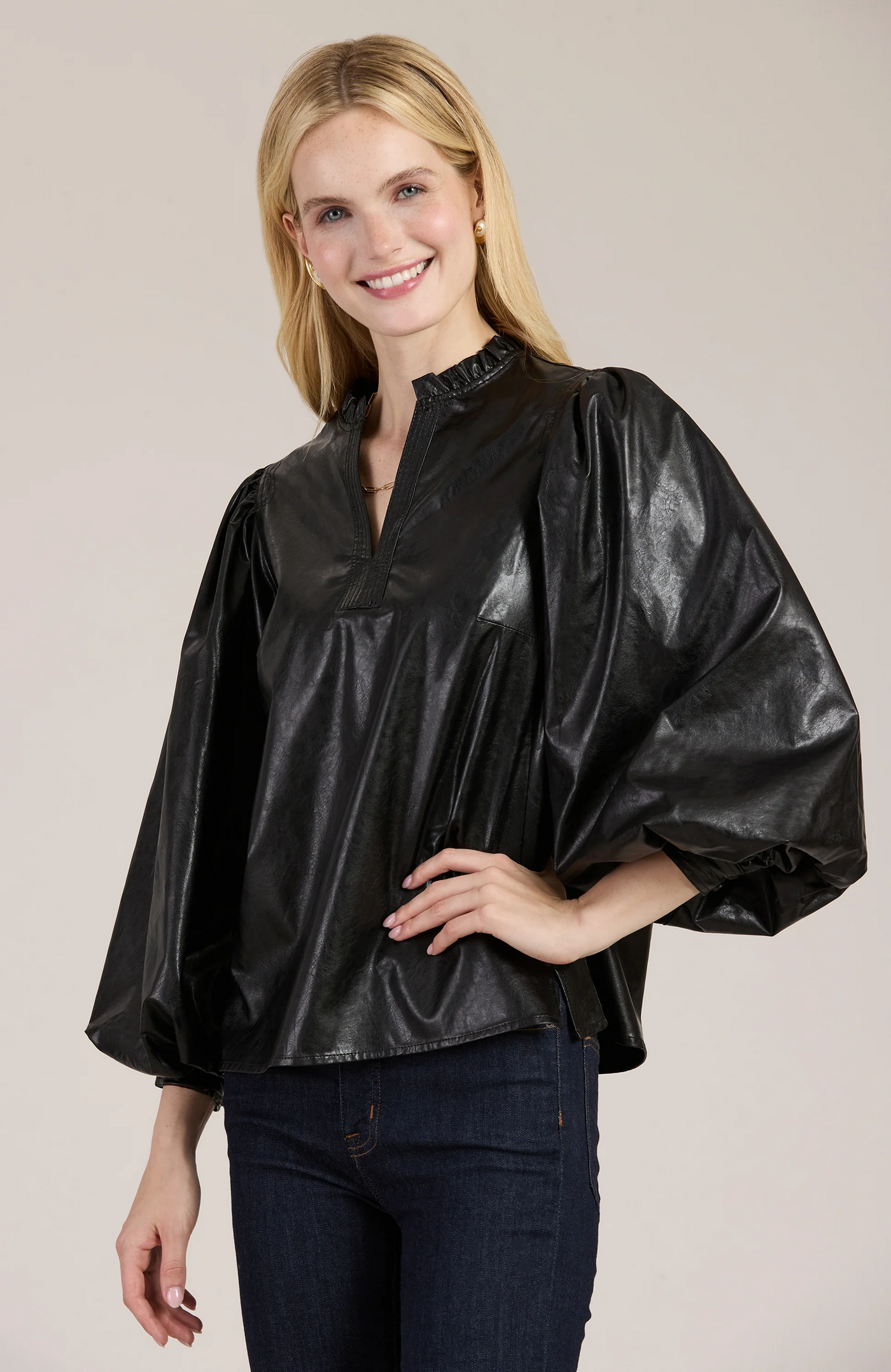 Ellery Vegan Leather Top