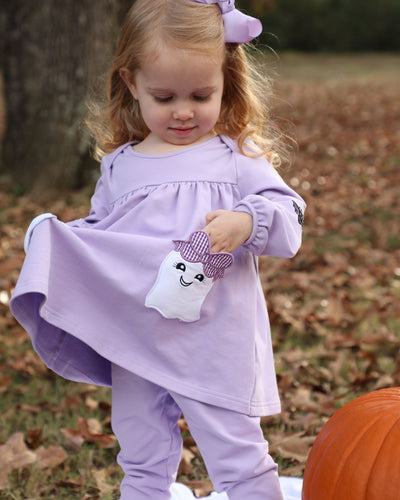 Tabby Tunic and Leggings: Bow Boo