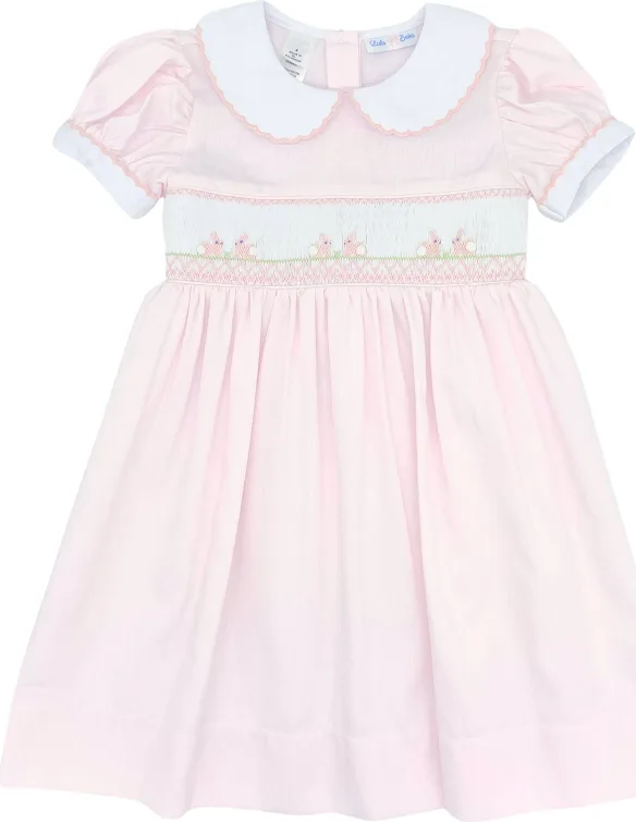 Bunny Waist Smocked Rose Dress