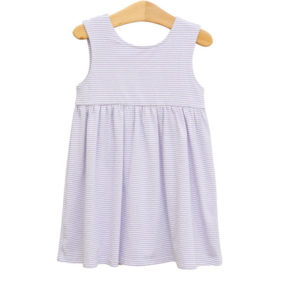 Isabella Dress- Lavender Stripe