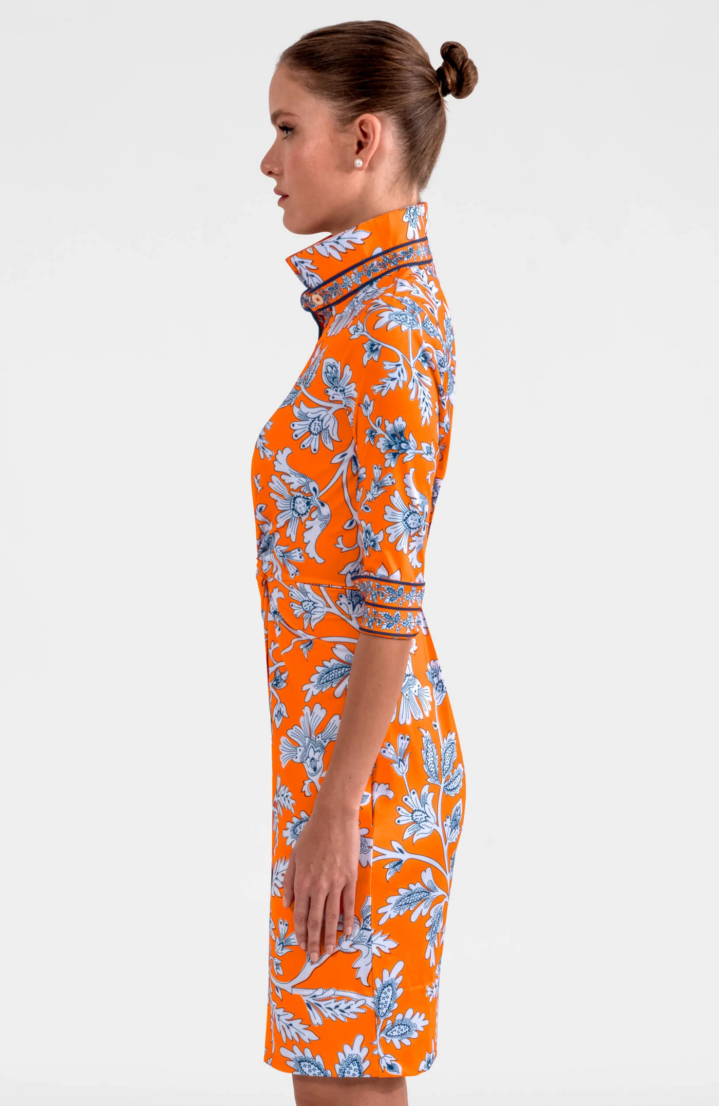 Twist & Shout Dress - Stunning Stippling Orange