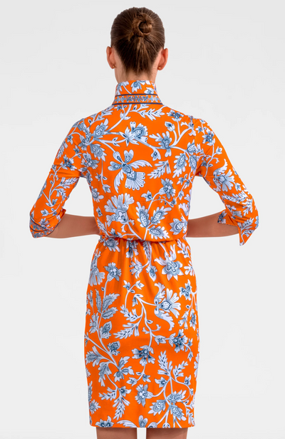 Twist & Shout Dress - Stunning Stippling Orange