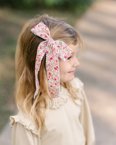 Lola Long Bow Autumn Meadow Floral