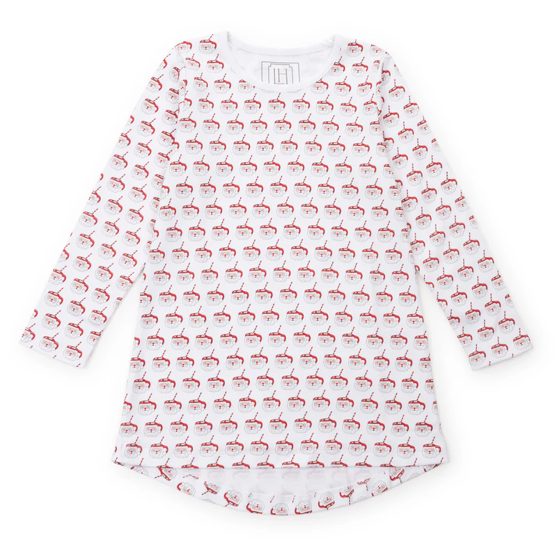 Berkeley Girls' Shirt Dress - Hot Cocoa Santa