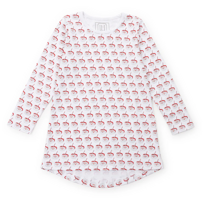 Berkeley Girls' Shirt Dress - Hot Cocoa Santa