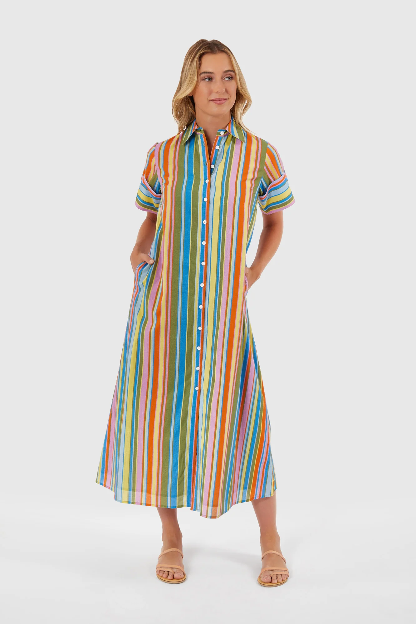 Gibbons Dress, Awning Stripes