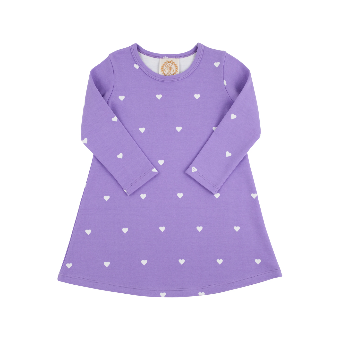 Long Sleeve Polly Play Dress Heart Eyes (Palisades Purple)