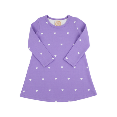 Long Sleeve Polly Play Dress Heart Eyes (Palisades Purple)