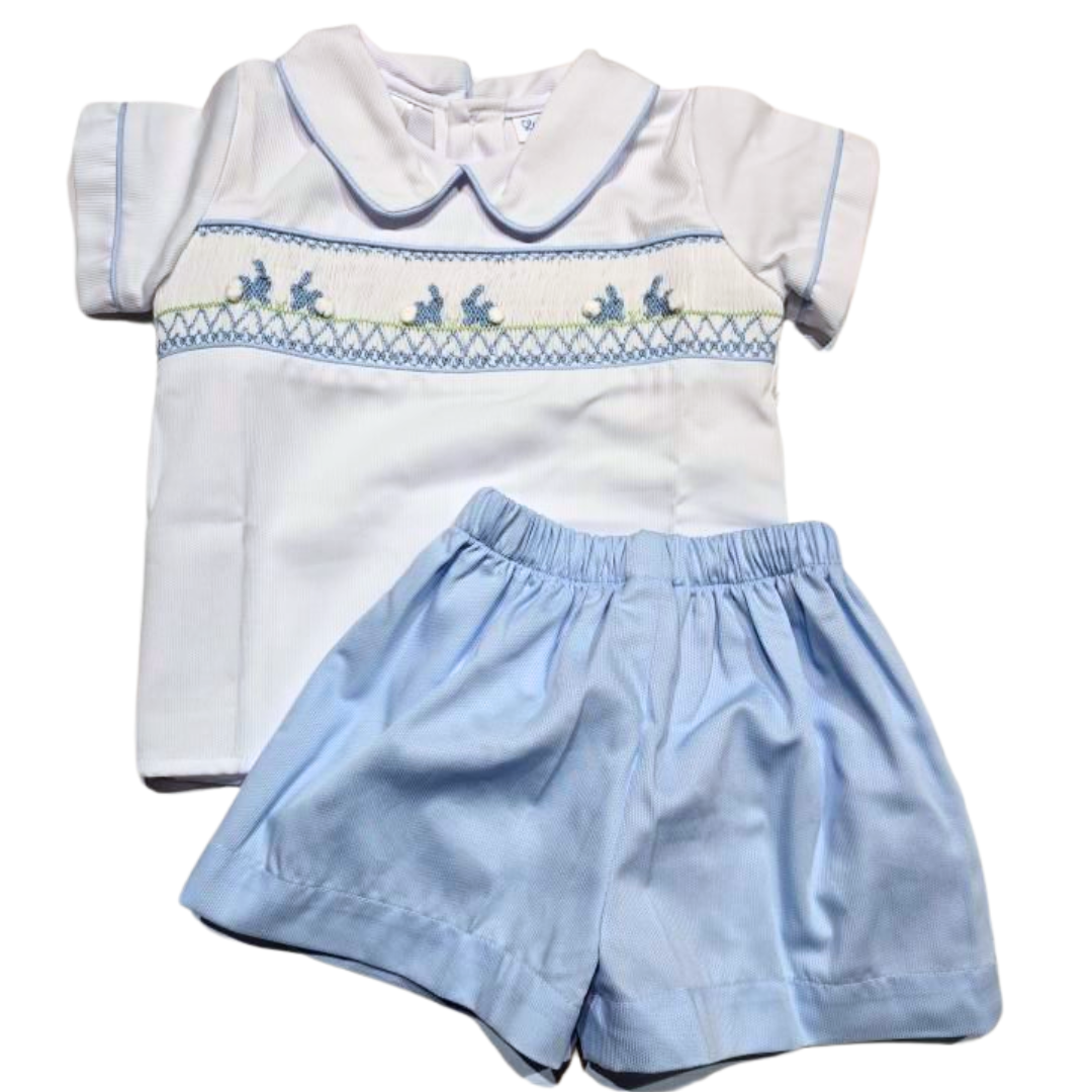 Bunny Smocked Drew Short Set