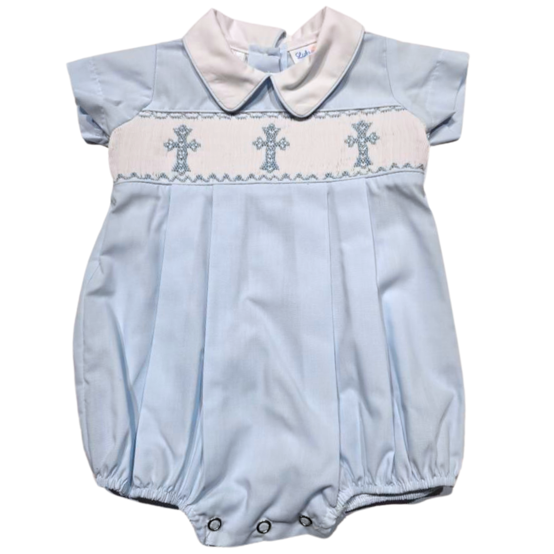 Blue Cross Smocked Blake Bubble