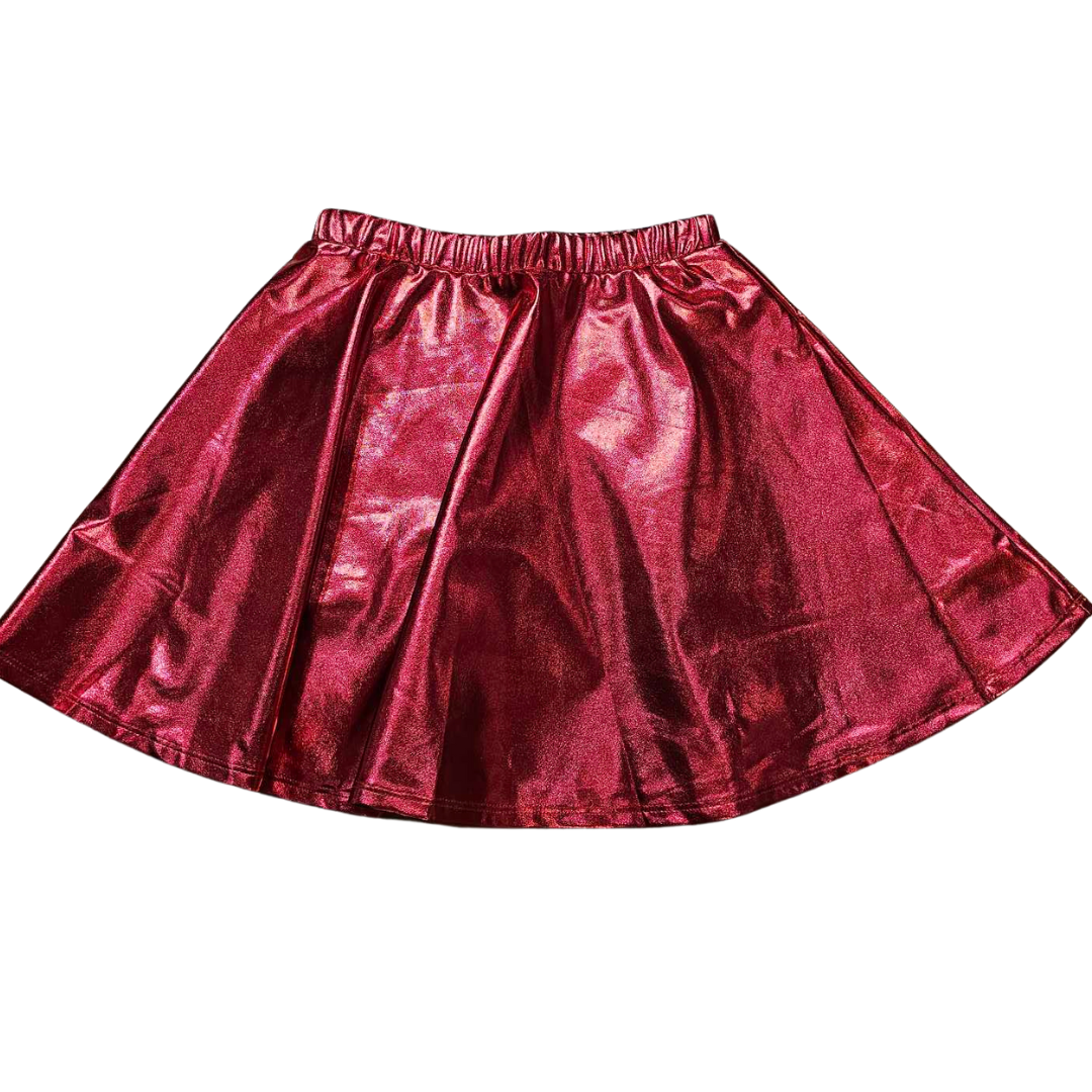 Red Metallic Skort